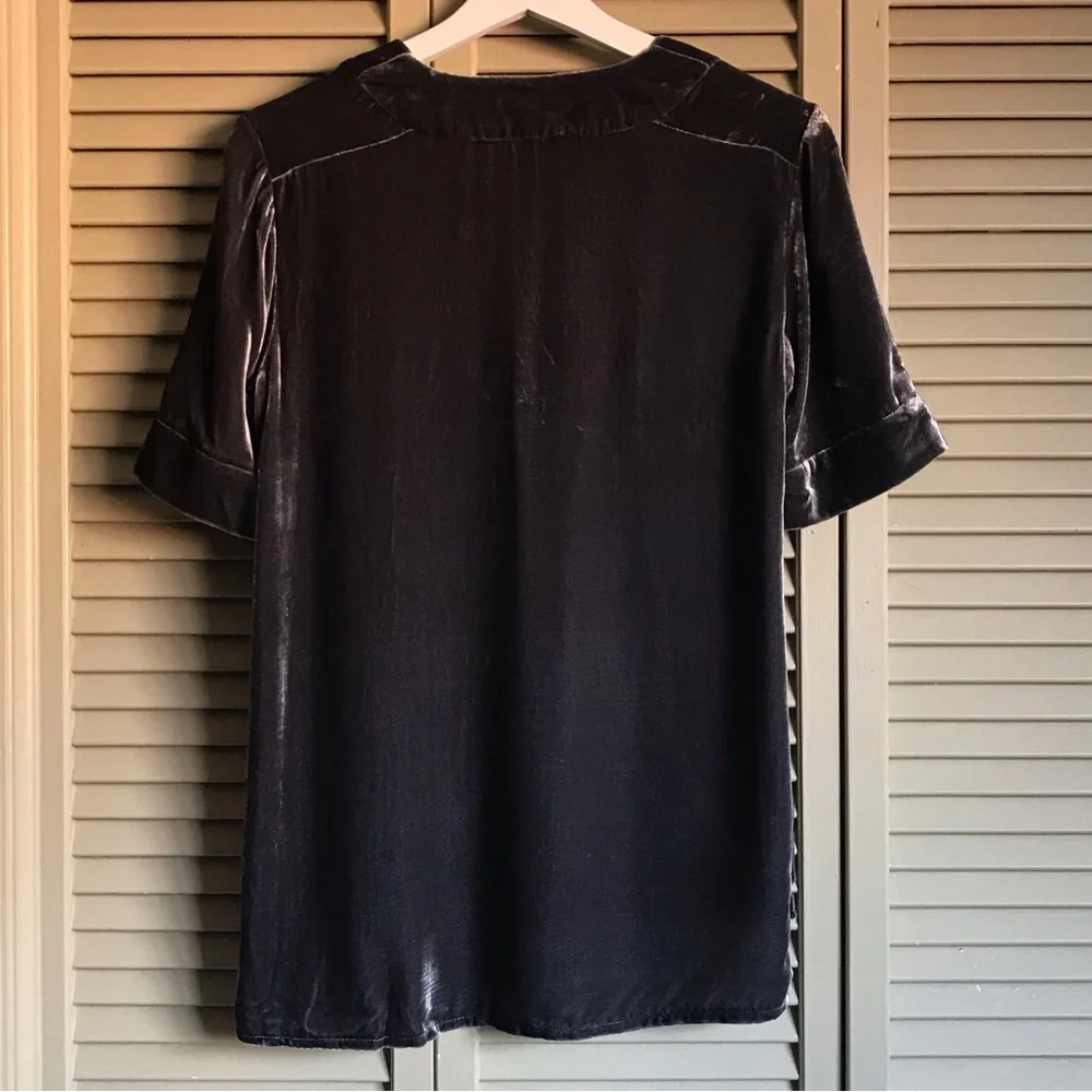 Worth ny gray velvet top